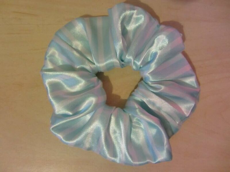 Blue/White Stripe Satin