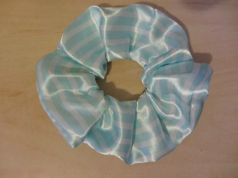 Blue/White Stripe Satin